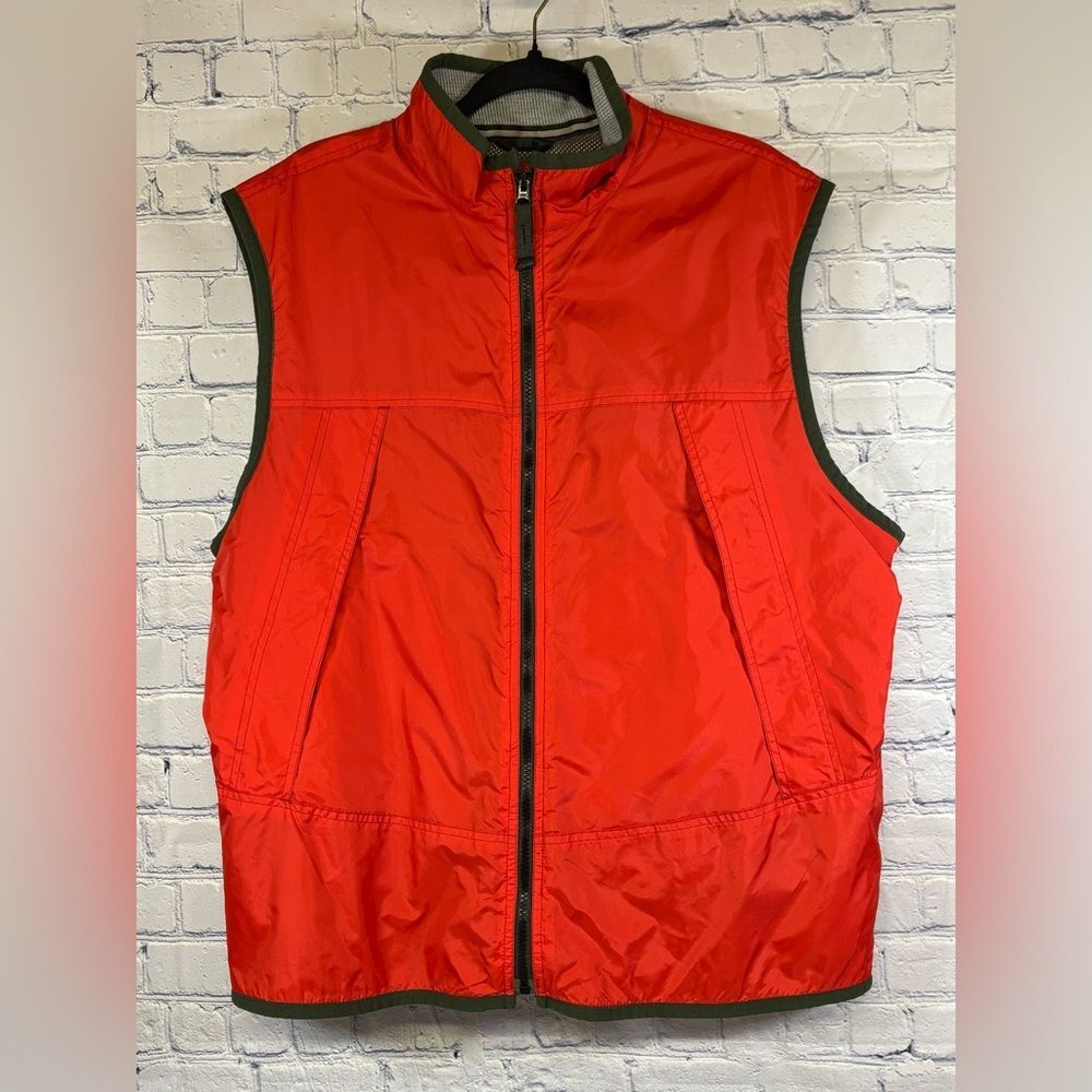 VINTAGE Gap Orange Green Multi Zipper Utility Fishing Gorpcore Vest Size L